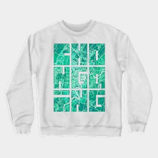 Chongqing, China City Map Typography - Watercolor Crewneck Sweatshirt